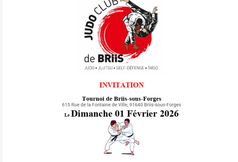 Tournoi de Briis sous Forges le dimanche 1er Février 2026